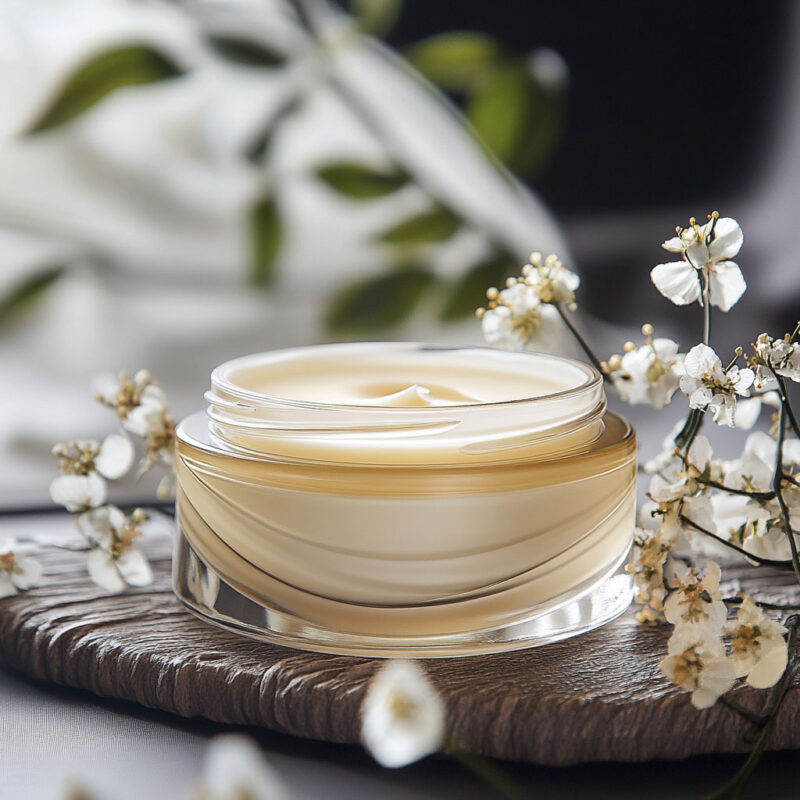 Crema regeneradora de baba de caracol en envase elegante, enriquecida con ingredientes naturales y diseñada para el cuidado de la piel.
